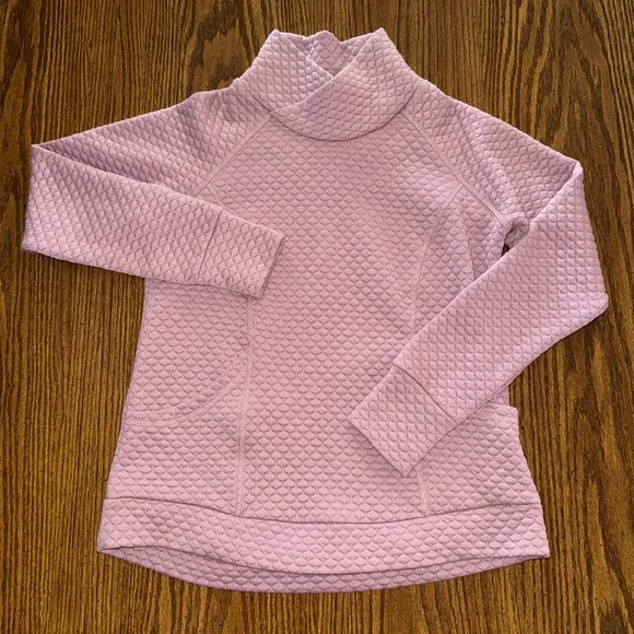 Jones New York Dusty Pink Quilted Cowlneck Pullover Size Small - Picture 1 of 7